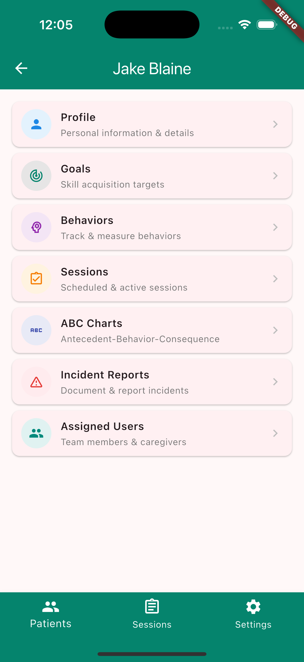 BXConnect patient dashboard showing overview